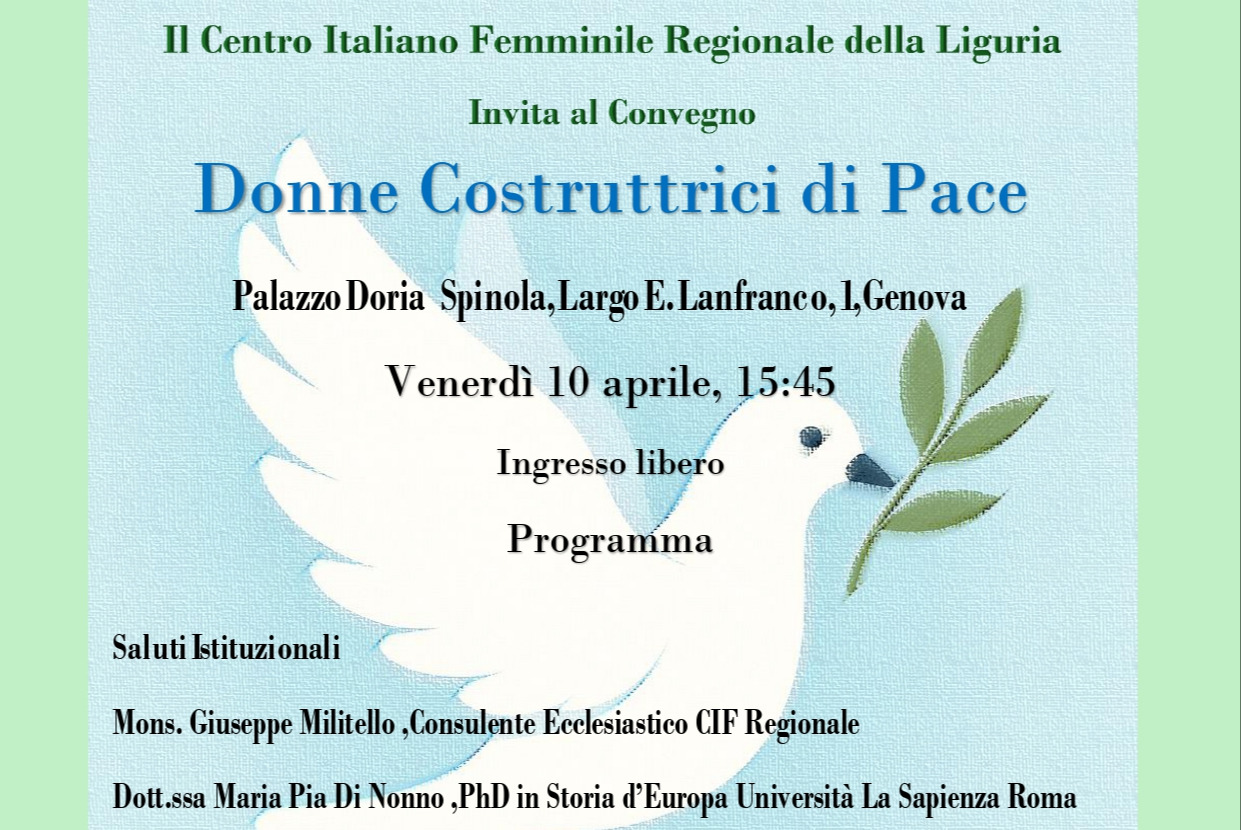 CIF LIGURIA Donne e costruttrici di pace
