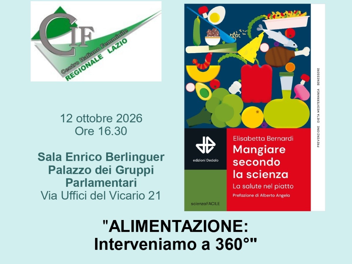 CIF LAZIO "Alimentazione: interveniamo a 360°"
