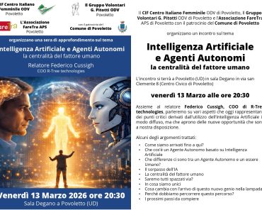 CIF POVOLETTO “Intelligenza Artificiale e Agenti Autonomi: la centralità del fattore umano”.