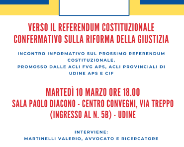 CIF UDINE Verso il Referendum Costituzionale